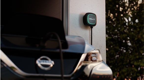 Nissan EV connected and charging with a Wallbox charger | Benton Nissan of Oxford in Oxford AL