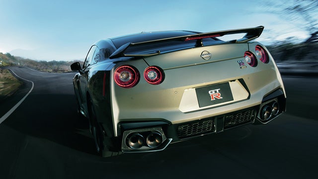 2024 Nissan GT-R seen from behind driving through a tunnel | Benton Nissan of Oxford in Oxford AL