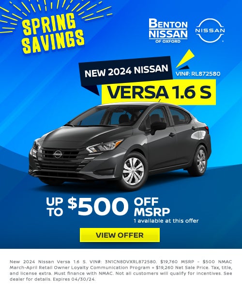 New 2024 Nissan Versa 1.6 S